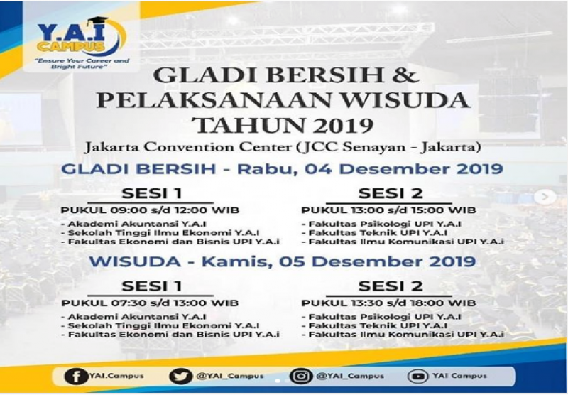 Gladi Bersih & Pelaksanaan Wisuda Tahun 2019