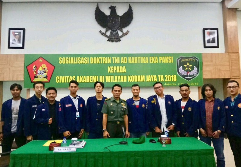 Sosialisasi Doktrin TNI AD Kartika Eka Paksi Kepada Civitas Akademi di Wilayah Kodam Jaya TA 2018