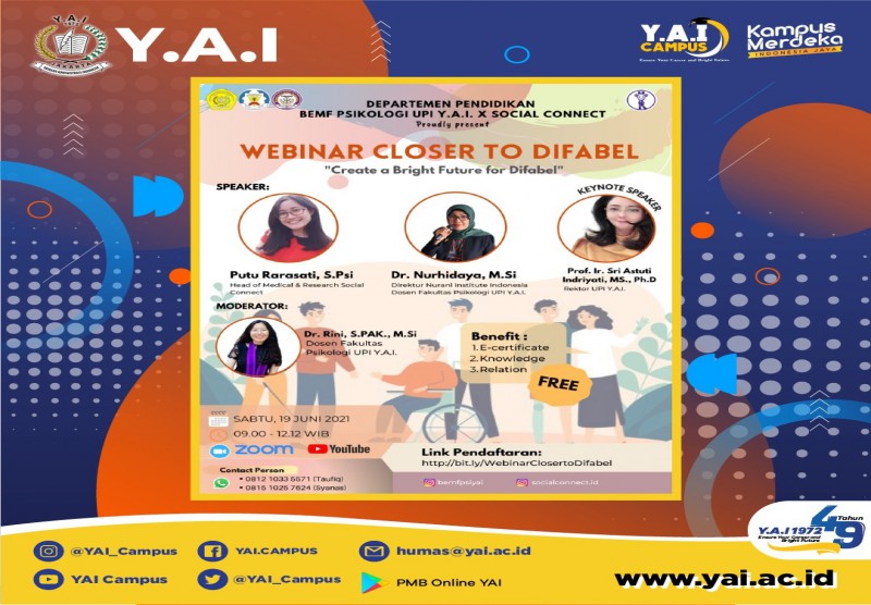 Webinar Closer to Difabel: "Create a Bright Future for Difabel