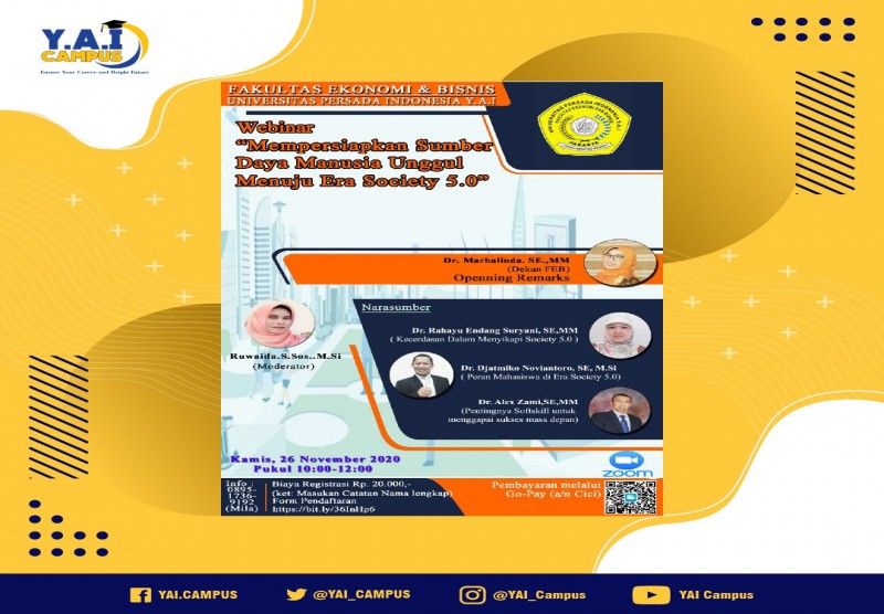 Webinar "Mempersiapkan Sumber Daya Manusia Unggul Menuju Era Society 5.0"