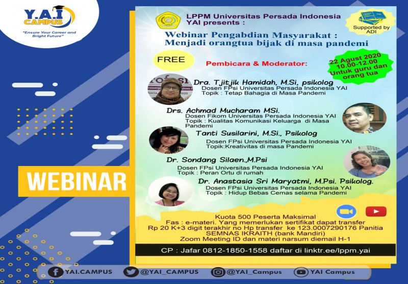 Webinar "Menjadi Orang Tua Bijak di Masa Pandemi"