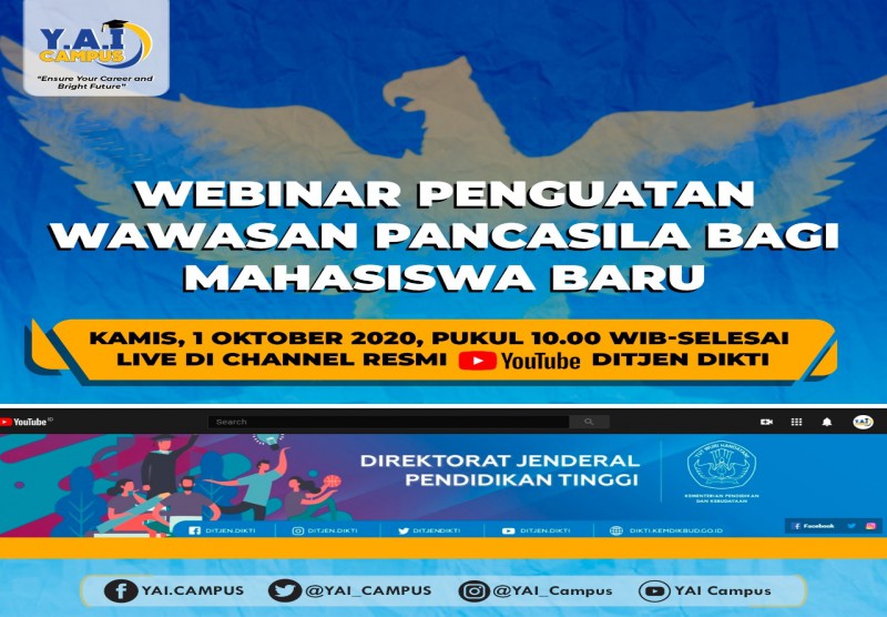 Webinar Penguatan Wawasan Pancasila di kanal Resmi YouTube Ditjen Dikti