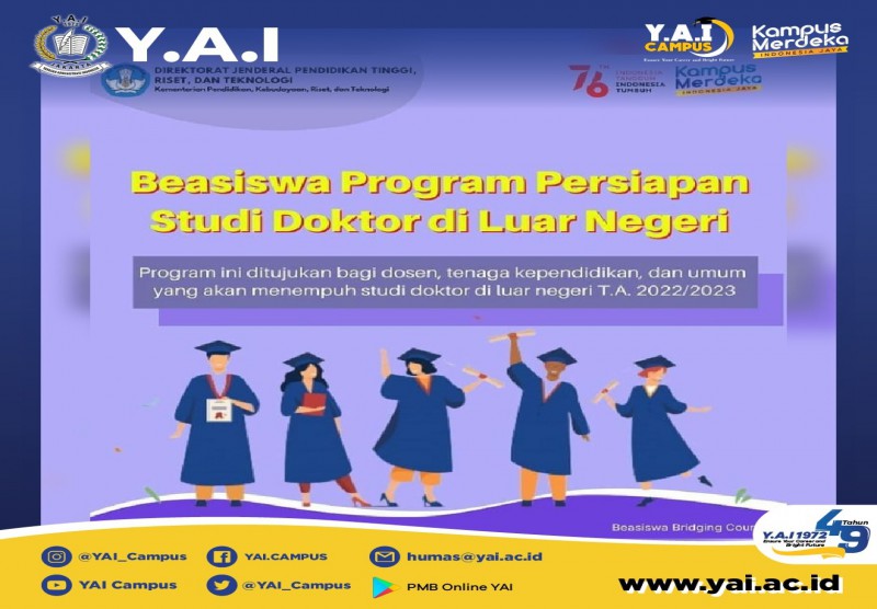 Beasiswa Program Persiapan Studi Doktor di Luar Negeri