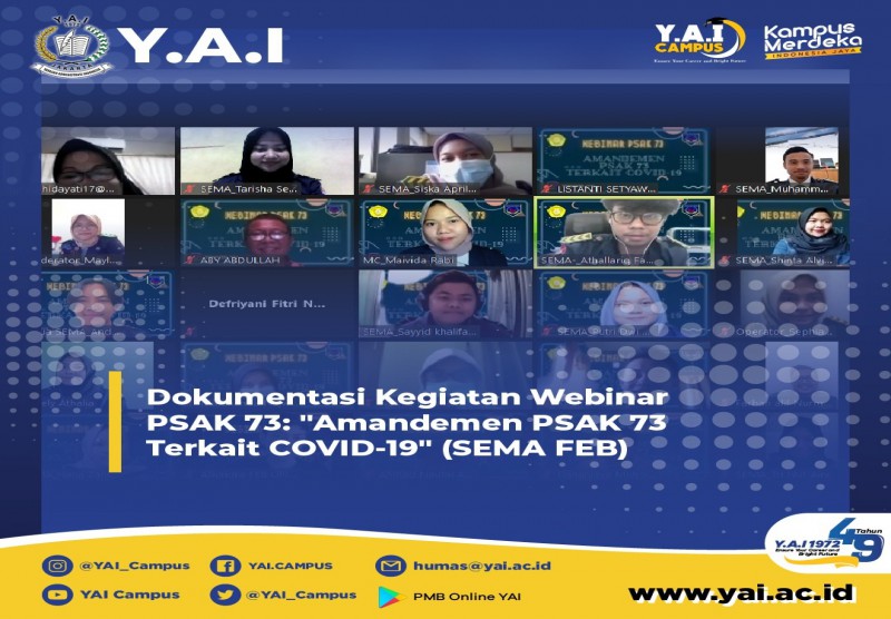 Dokumentasi Kegiatan Webinar PSAK 73 "Amendemen PSAK 73 Terkait Covid-19"