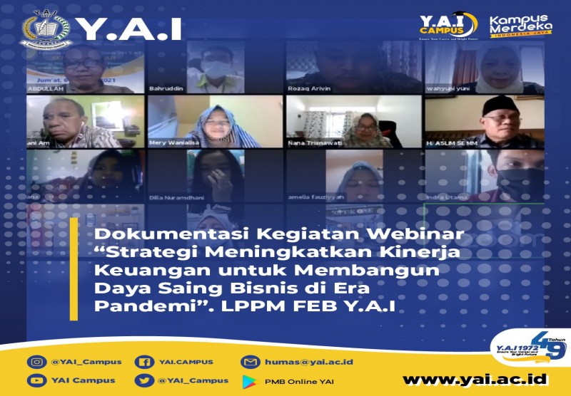 Webinar  Ilmiah Strategi Meningkatkan Kinerja Keuangan Untuk Membangun Daya Saing Bisnis di Era Pandemi